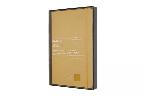 Een Moleskine Classic Leather Collection Notebook Ruled Hardcover Large Amber Yellow koop je bij Moleskine.nl